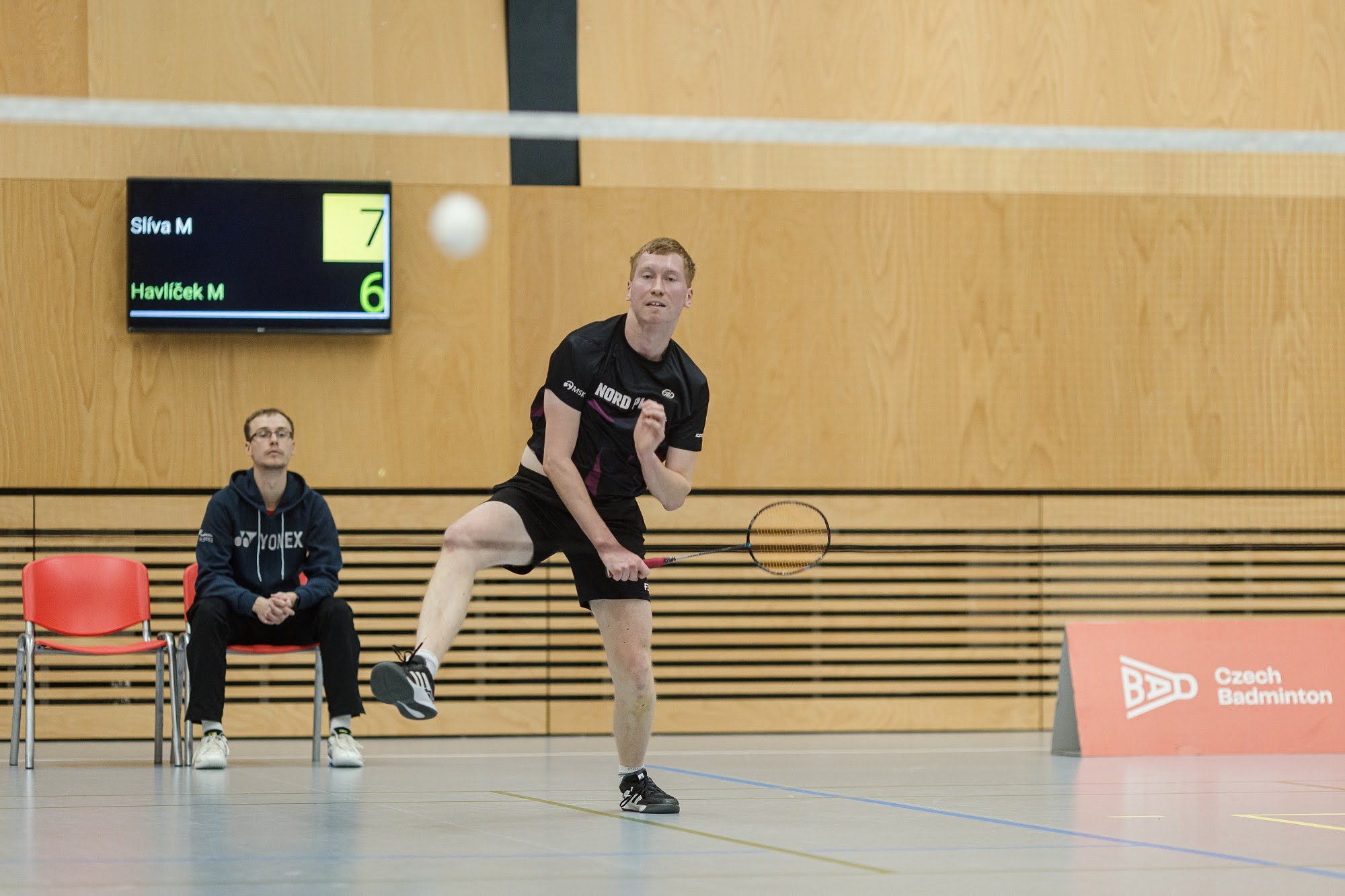 Martin Slíva během badmintonového zápasu